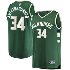 Giannis Antetokounmpo Milwaukee Bucks Big & Tall Fast Break Player Jersey Discount