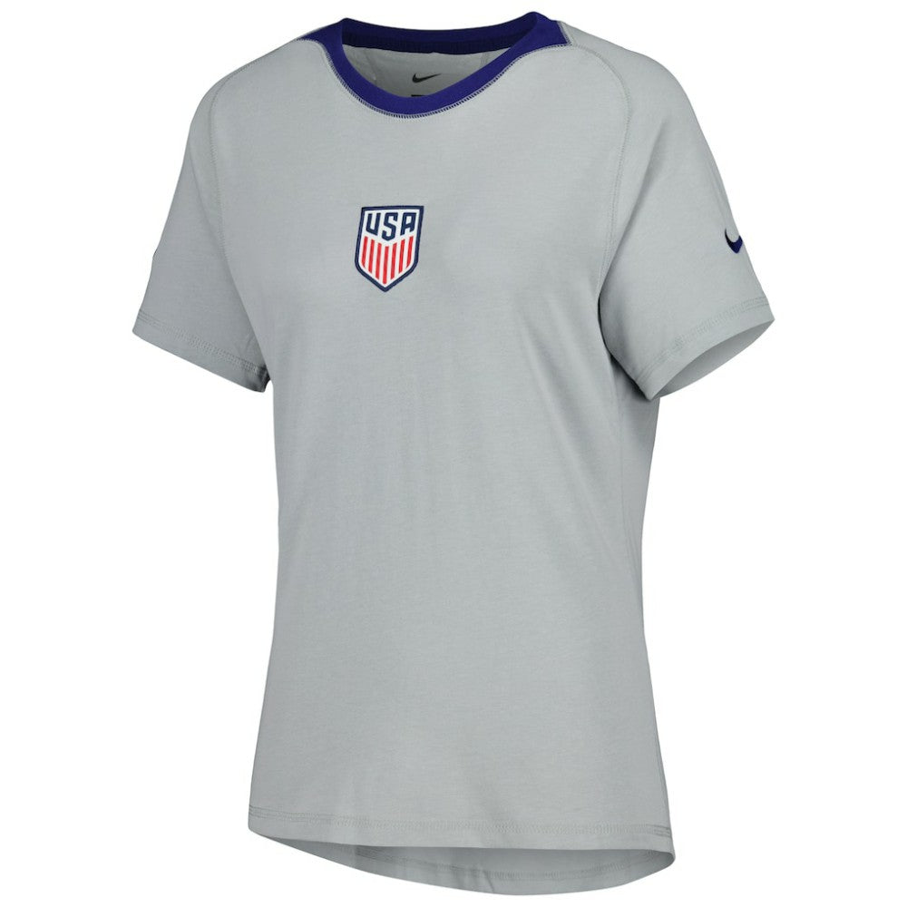 USMNT Women's Travel Raglan T-Shirt Gray - Nike