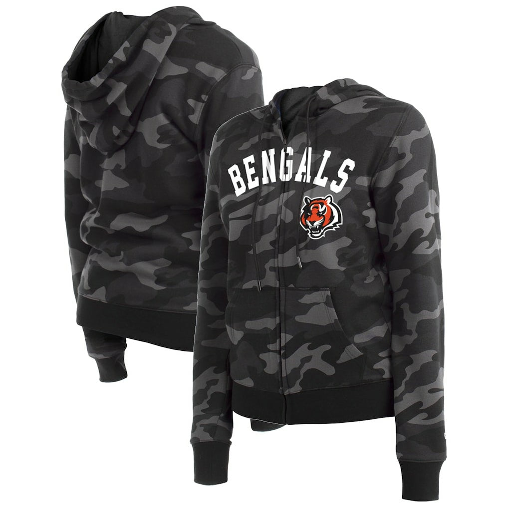 Cincinnati Bengals New Era Women's Camo Full-Zip Hoodie