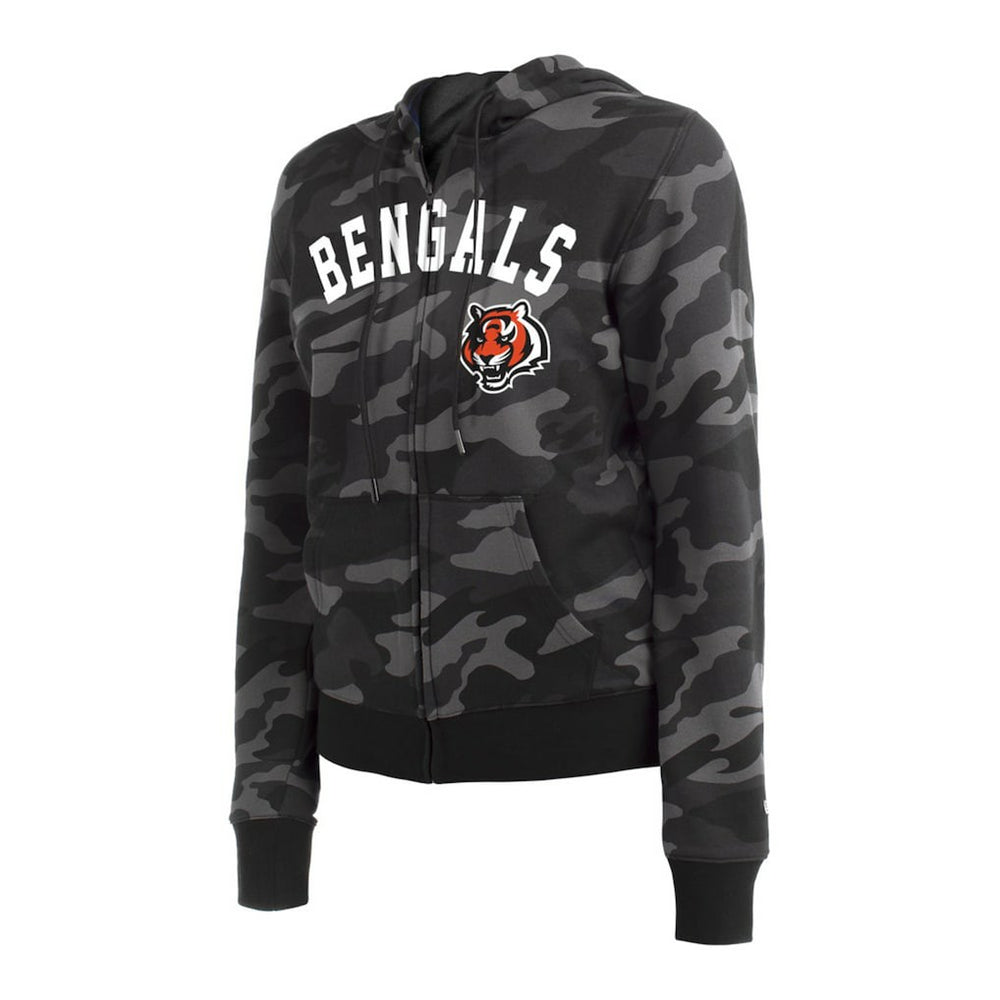 Cincinnati Bengals New Era Women's Camo Full-Zip Hoodie