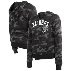 Las Vegas Raiders New Era Women's Camo Full-Zip Hoodie