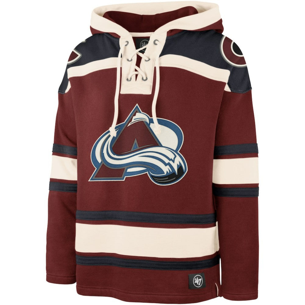 Cale Makar Colorado Avalanche '47 Player Name & Number Lacer Pullover Hoodie Discount