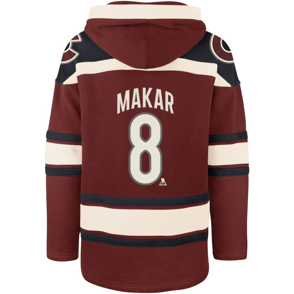 Cale Makar Colorado Avalanche '47 Player Name & Number Lacer Pullover Hoodie Discount