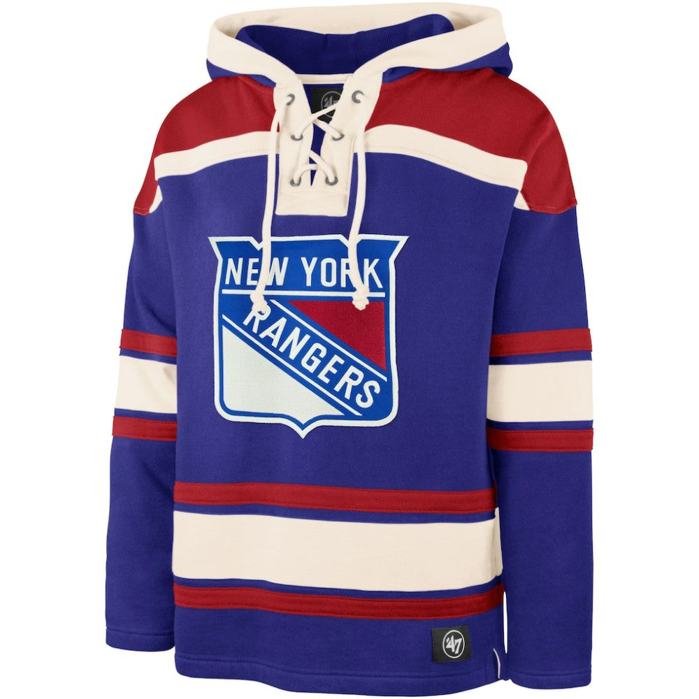 Mika Zibanejad New York Rangers '47 Player Name & Number Lacer Pullover Hoodie Outlet