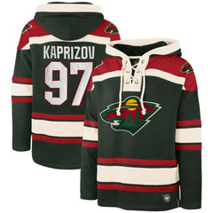 Kirill Kaprizov Minnesota Wild '47 Player Name & Number Lacer Pullover Hoodie For Sale
