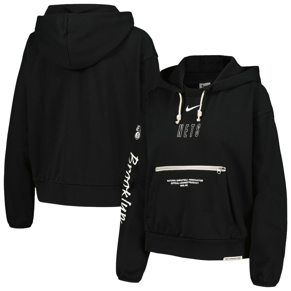 Brooklyn Nets Women's Courtside Standard Issue Performance Pullover Hoodie On Sale