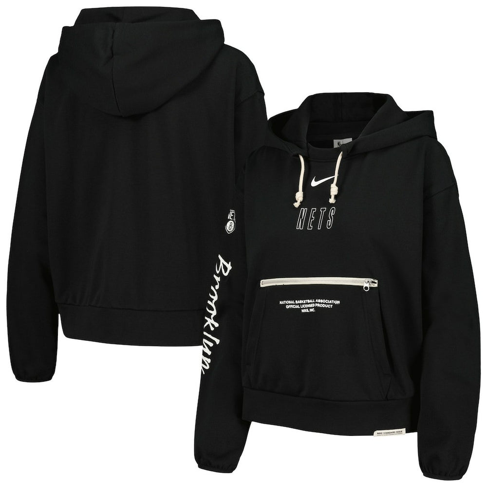 Brooklyn Nets Women's Courtside Standard Issue Performance Pullover Hoodie On Sale