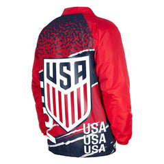 USMNT 5th & Ocean by New Era Throwback Coaches Raglan Full-Snap Jacket Navy - New Era