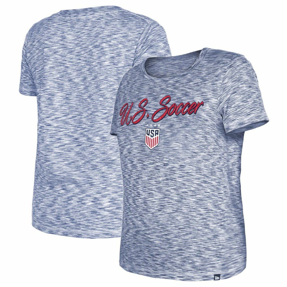 USWNT 5th & Ocean by New Era Women's Active Space Dye Jersey T-Shirt Navy - New Era