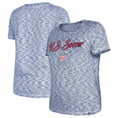USWNT 5th & Ocean by New Era Women's Active Space Dye Jersey T-Shirt Navy - New Era
