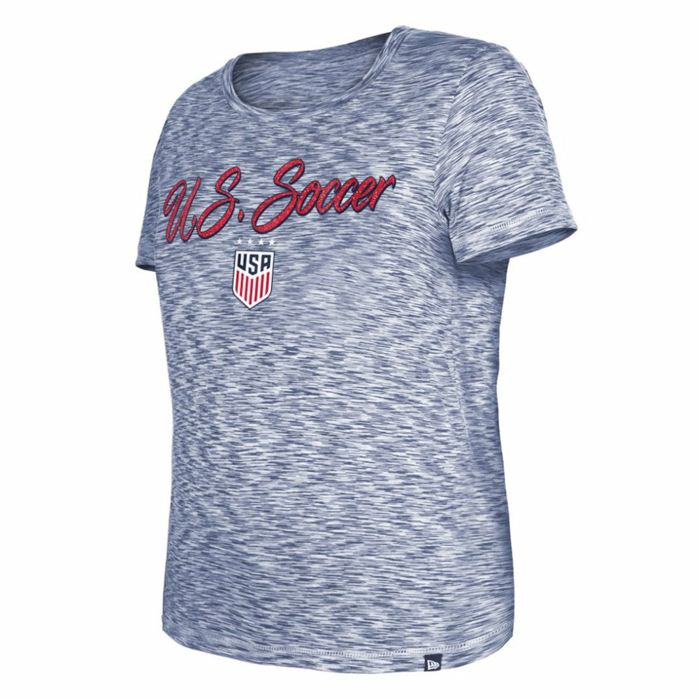 USWNT 5th & Ocean by New Era Women's Active Space Dye Jersey T-Shirt Navy - New Era