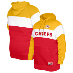 Kansas City Chiefs New Era Big & Tall Current Colorblock Pullover Hoodie