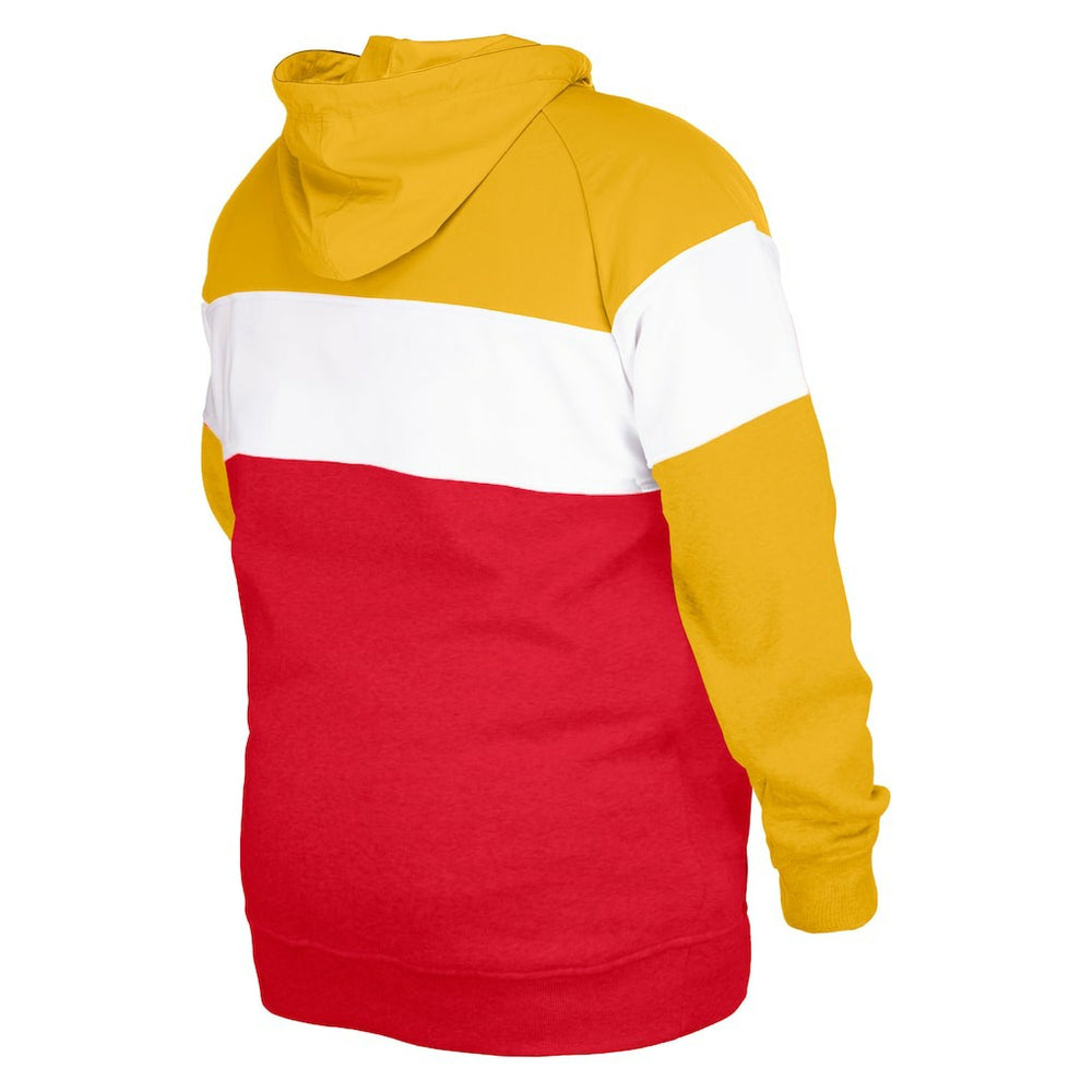 Kansas City Chiefs New Era Big & Tall Current Colorblock Pullover Hoodie