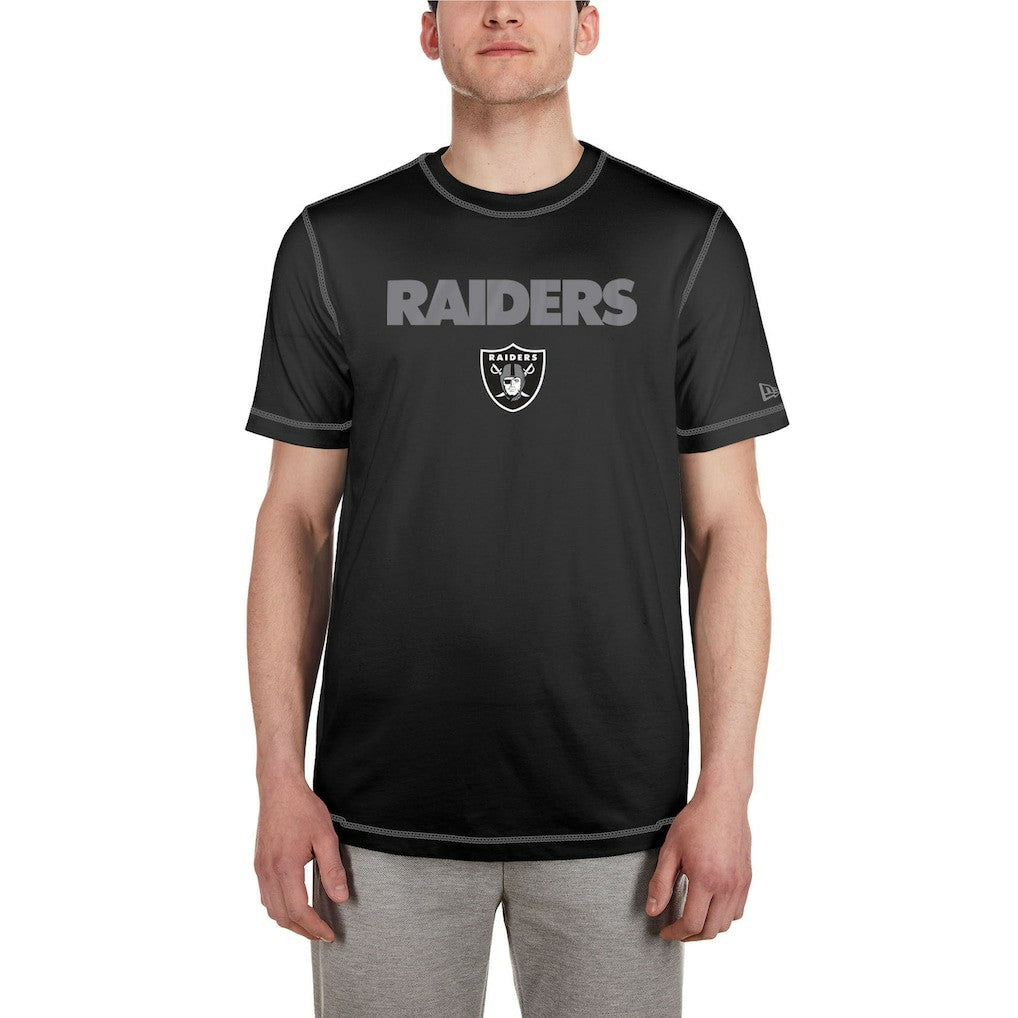 Las Vegas Raiders New Era Third Down Puff Print T-Shirt