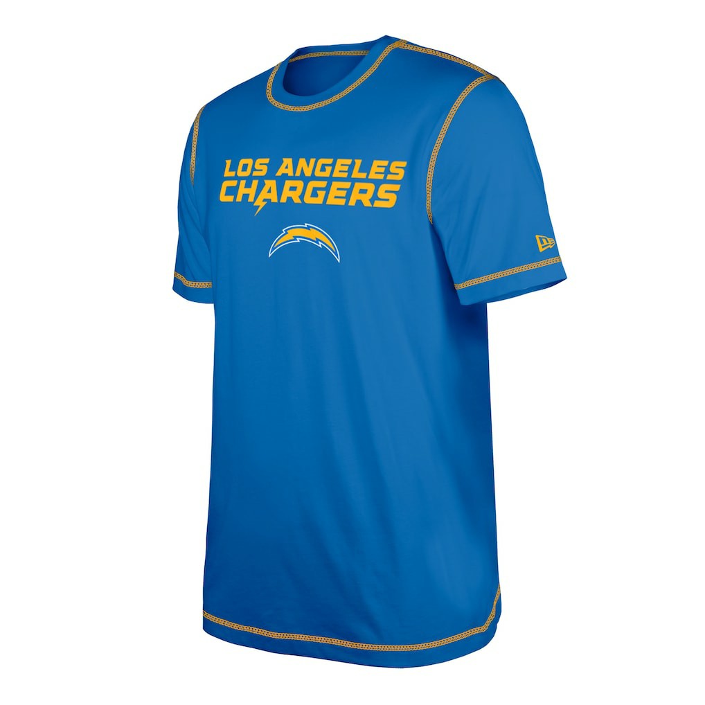 Los Angeles Chargers New Era Third Down Puff Print T-Shirt