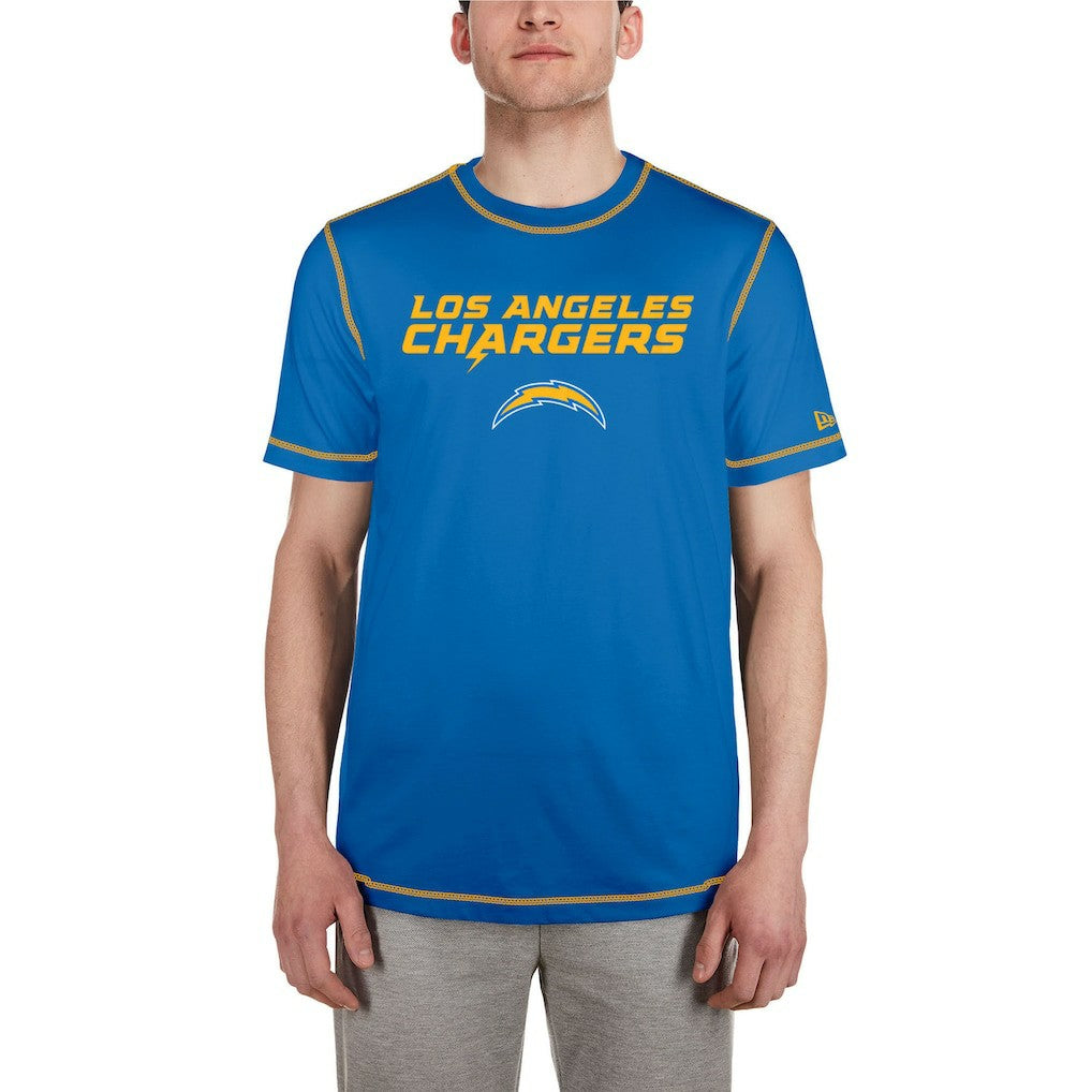 Los Angeles Chargers New Era Third Down Puff Print T-Shirt