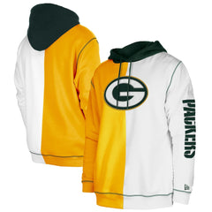 Green Bay Packers New Era Third Down Split Raglan Pullover Hoodie