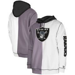 Las Vegas Raiders New Era Third Down Split Raglan Pullover Hoodie