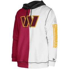 Washington Commanders New Era Third Down Split Raglan Pullover Hoodie