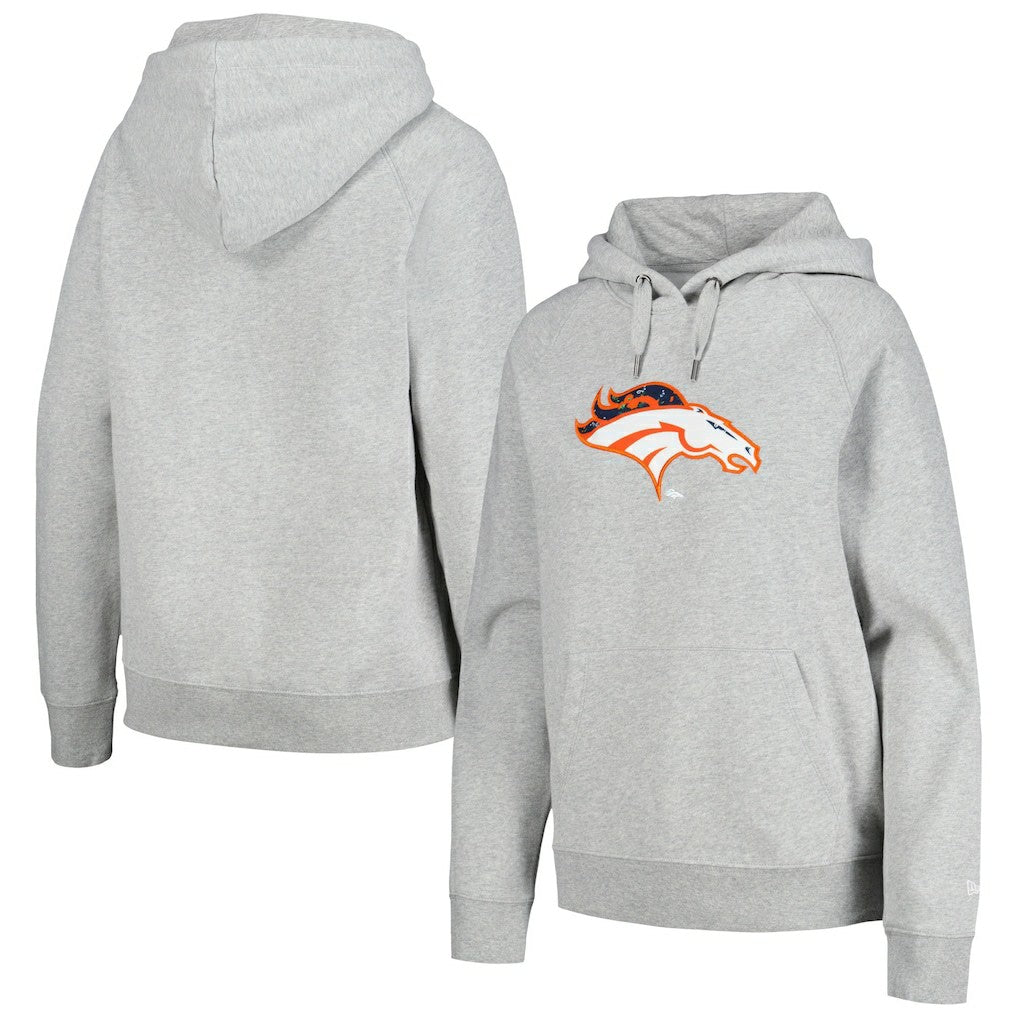 Denver Broncos New Era Women's Floral Raglan Pullover Hoodie
