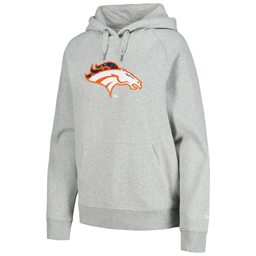 Denver Broncos New Era Women's Floral Raglan Pullover Hoodie