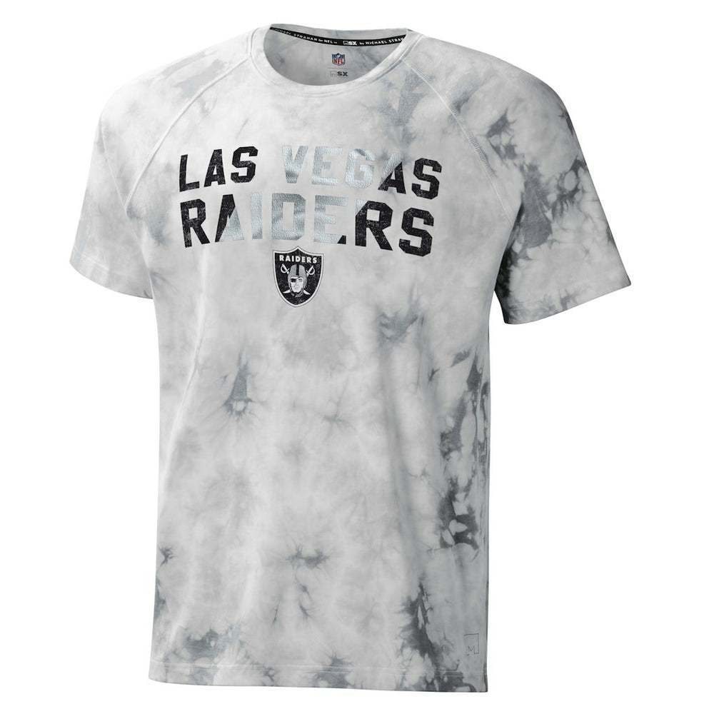Las Vegas Raiders  MSX by Michael Strahan Resolution Tie-Dye Raglan T-Shirt