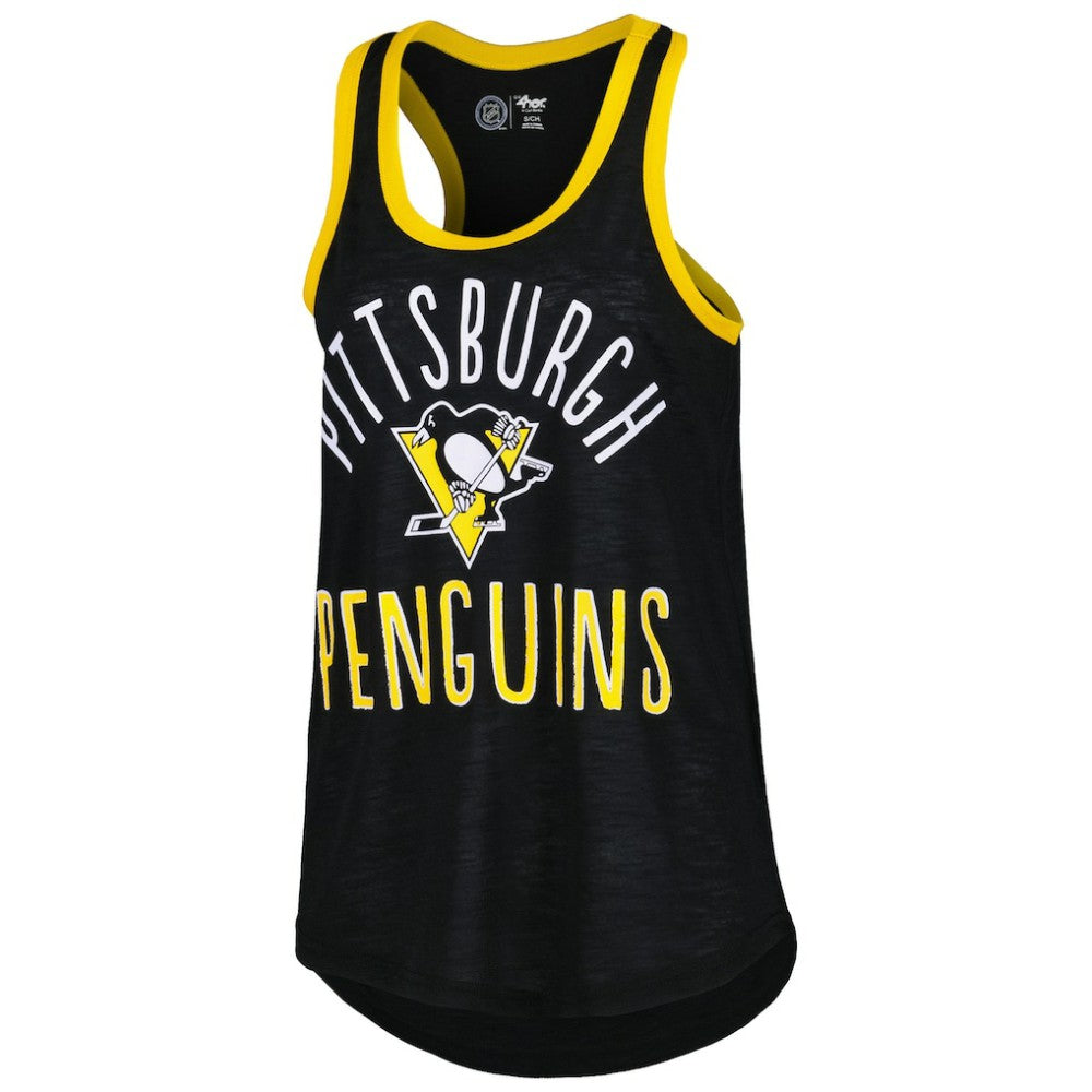 Pittsburgh Penguins G-III 4Her by Carl Banks Women's First Base Racerback Scoop Neck Tank Top Online