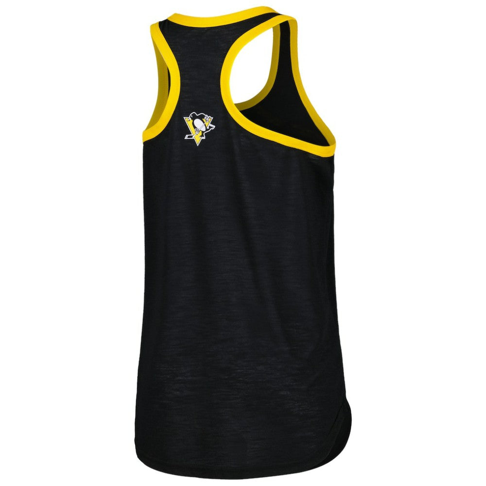 Pittsburgh Penguins G-III 4Her by Carl Banks Women's First Base Racerback Scoop Neck Tank Top Online