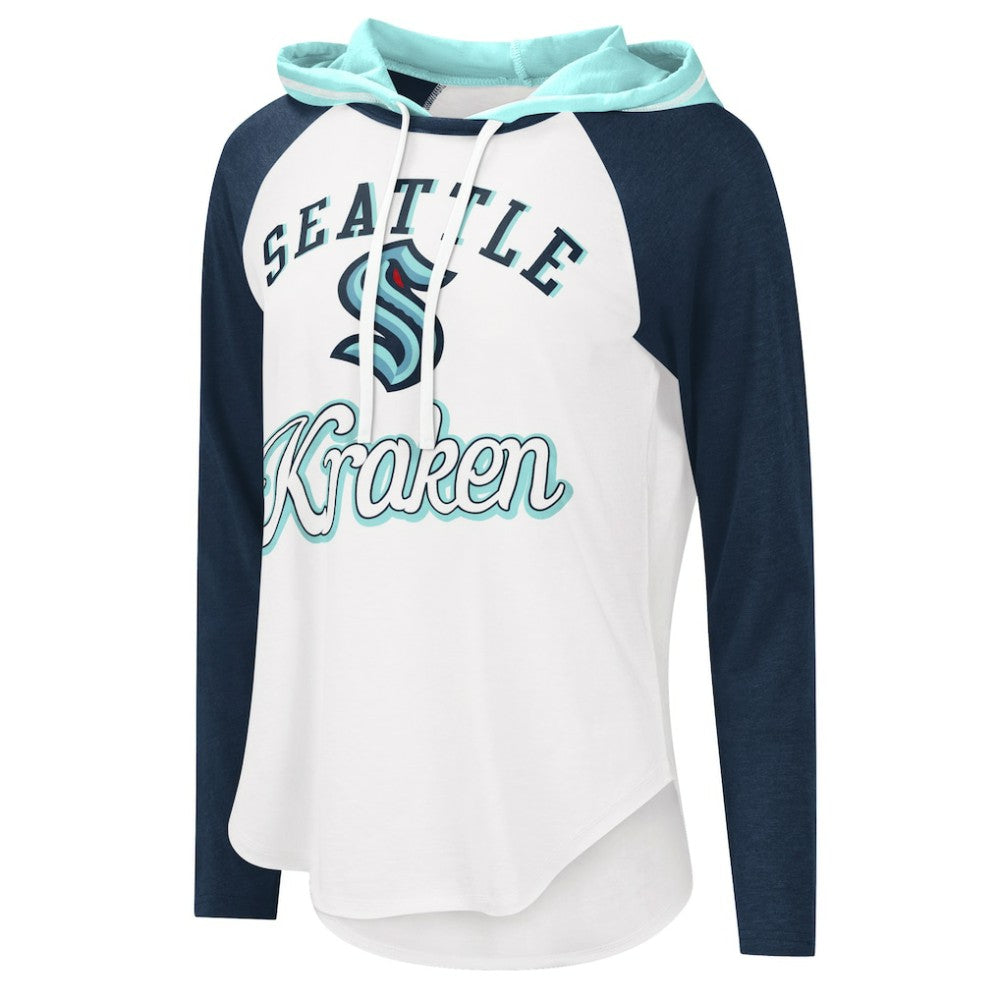 Seattle Kraken G-III 4Her by Carl Banks Women's MVP Raglan Lightweight Hooded T-Shirt For Sale