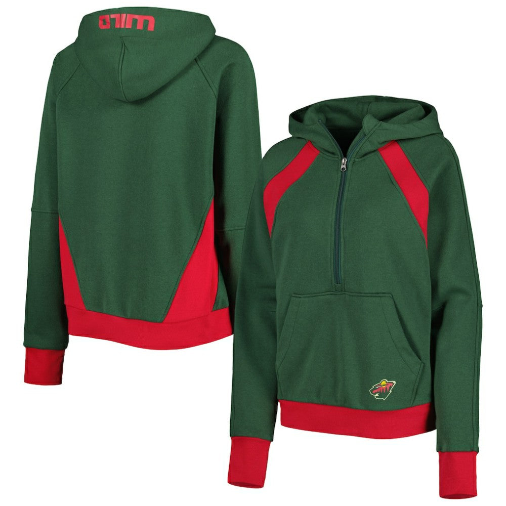 Minnesota Wild Starter Women's Wishbone Half-Zip Hoodie Sale