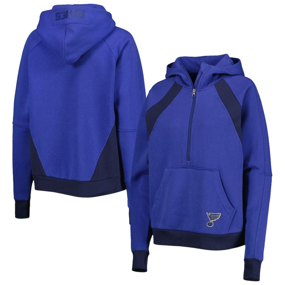St. Louis Blues Starter Women's Wishbone Half-Zip Hoodie Discount