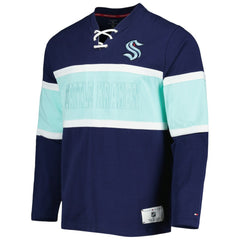 Seattle Kraken Tommy Hilfiger Walter Lace-Up Long Sleeve Top For Sale