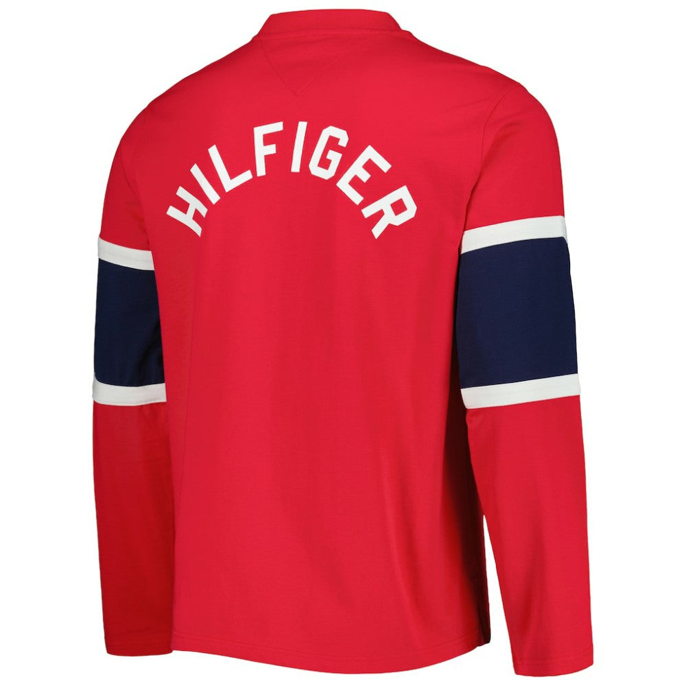 Washington Capitals Tommy Hilfiger Walter Lace-Up Long Sleeve Top On Sale