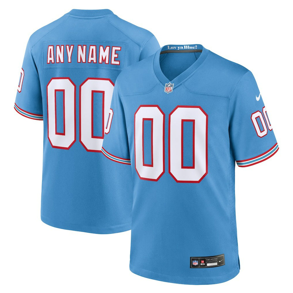 Tennessee Titans Nike Oilers Throwback Custom Game Jersey
