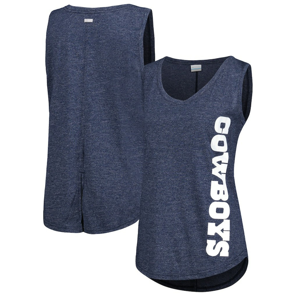 Dallas Cowboys Columbia Women's Cades Cape Omni-Wick Tri-Blend Tank Top