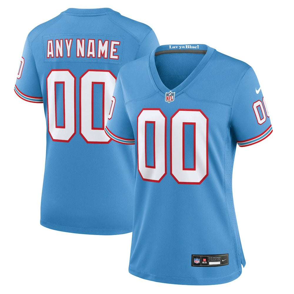 Tennessee Titans Nike Women's Oilers Throwback Custom Game Jersey