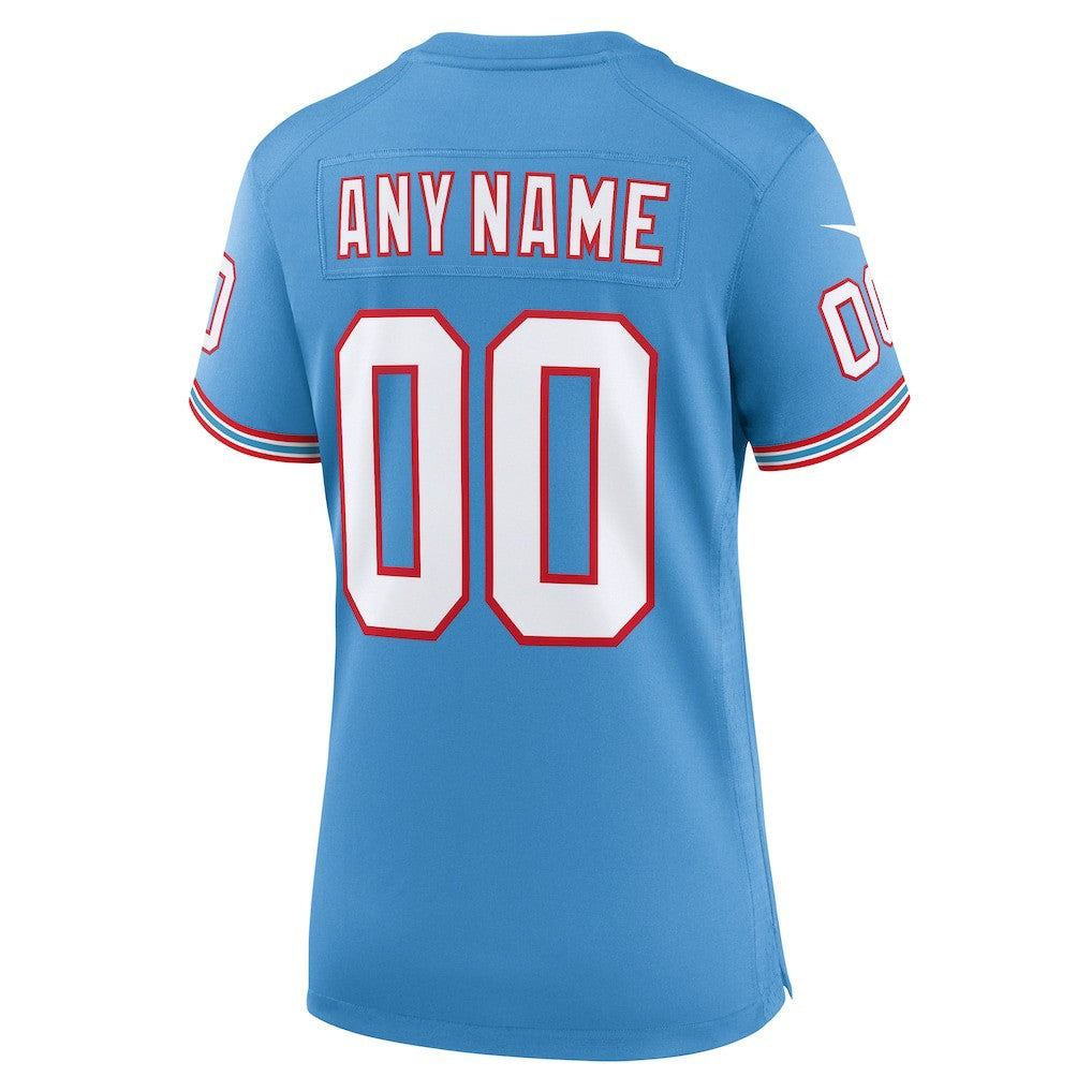 Tennessee Titans Nike Women's Oilers Throwback Custom Game Jersey