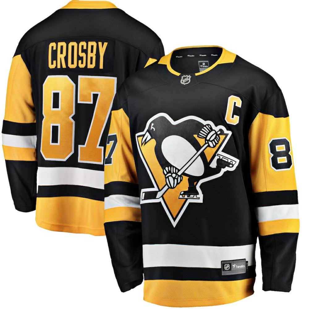 Sidney Crosby Pittsburgh Penguins Fanatics Captain Patch Home Breakaway Jersey Outlet