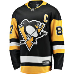 Sidney Crosby Pittsburgh Penguins Fanatics Captain Patch Home Breakaway Jersey Outlet