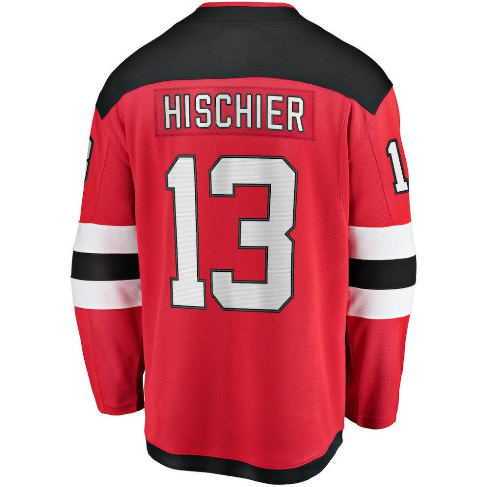 Nico Hischier New Jersey Devils Fanatics Captain Patch Home Breakaway Jersey For Sale