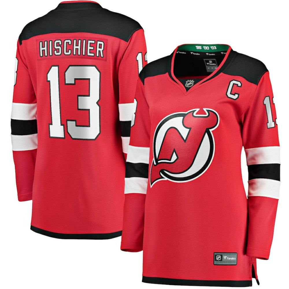 Nico Hischier New Jersey Devils Fanatics Women's Captain Patch Home Breakaway Jersey Online