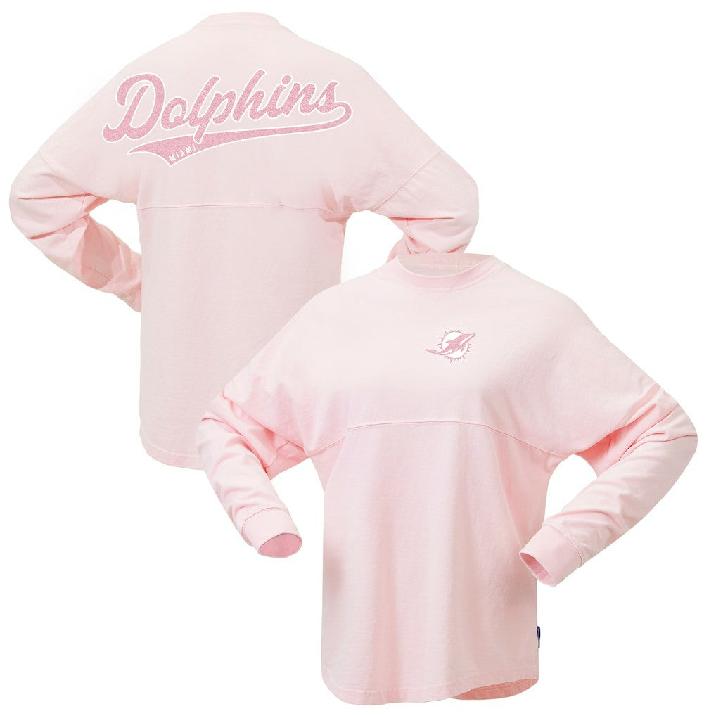 Miami Dolphins Fanatics Women's Millennial Spirit Jersey T-Shirt