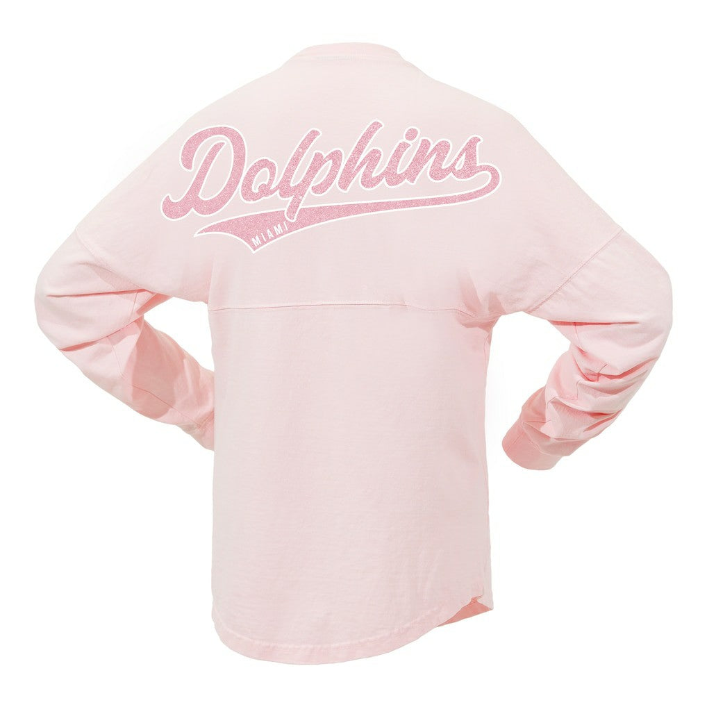 Miami Dolphins Fanatics Women's Millennial Spirit Jersey T-Shirt