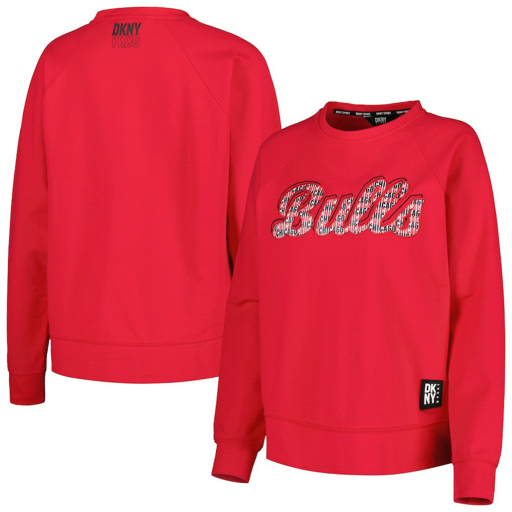 Chicago Bulls DKNY Sport Women's Regina Raglan Pullover Sweatshirt sale Outlet