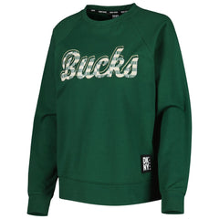 Milwaukee Bucks DKNY Sport Women's Regina Raglan Pullover Sweatshirt On Sale