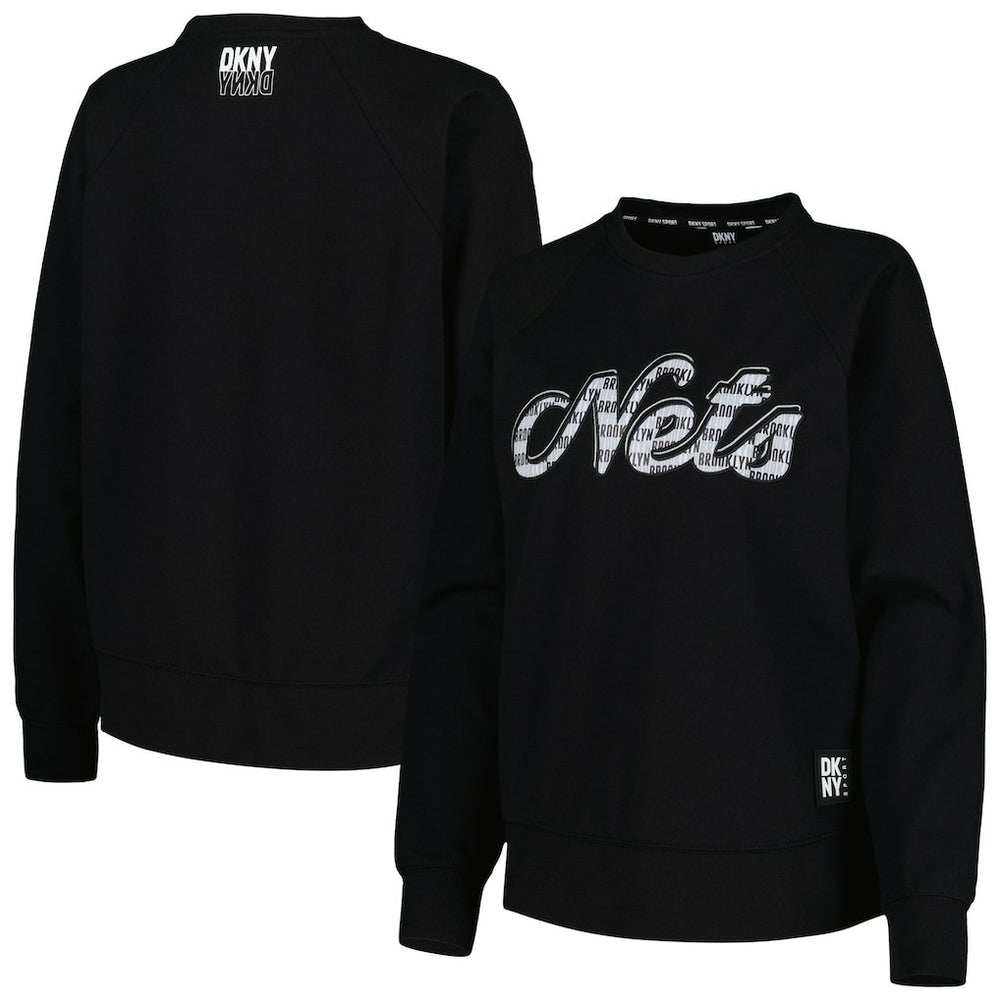 Brooklyn Nets DKNY Sport Women's Regina Raglan Pullover Sweatshirt New