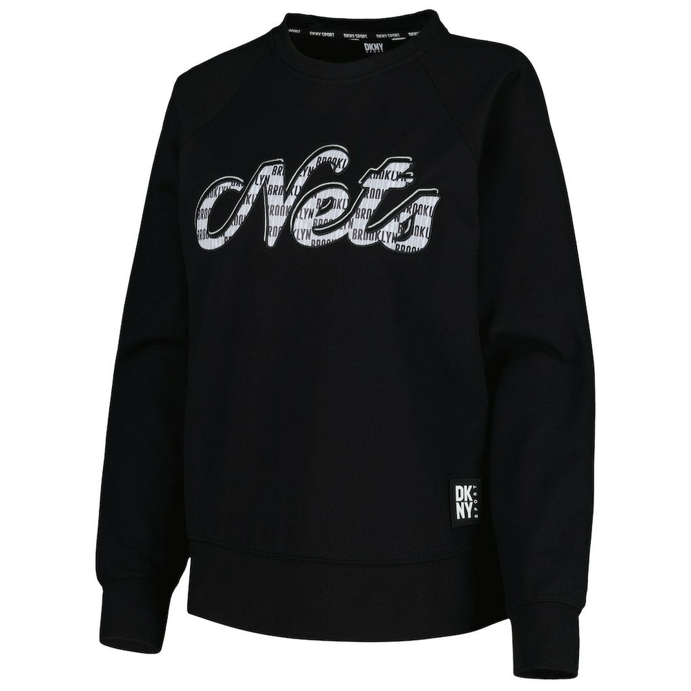 Brooklyn Nets DKNY Sport Women's Regina Raglan Pullover Sweatshirt New