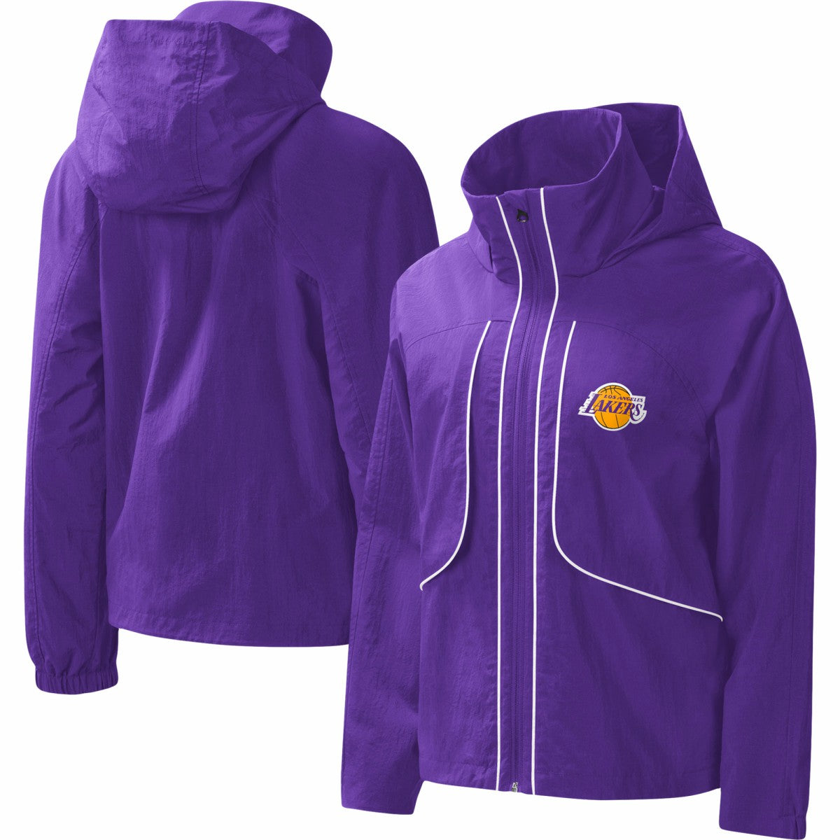 Los Angeles Lakers G-III 4Her by Carl Banks Women's Last Shot Full-Zip Hoodie On Sale