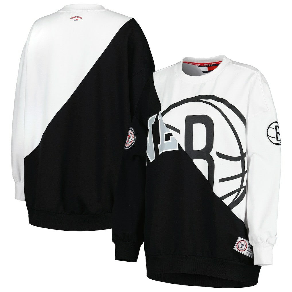 Brooklyn Nets Tommy Jeans Women's Ariel Pullover Sweatshirt Outlet