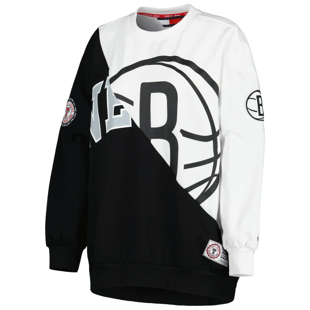 Brooklyn Nets Tommy Jeans Women's Ariel Pullover Sweatshirt Outlet